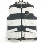 MU спорт жилет темно-серый × свет . серый серия futoshi окантовка женский 42(L) Golf одежда M*U SPORTS