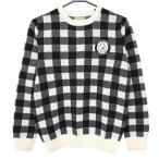  Jack ba колено свитер белый × чёрный проверка шерсть . вязаный женский 1(M) Golf одежда Jack Bunny
