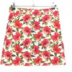 プーマスカート白×レッド花柄内側イ...