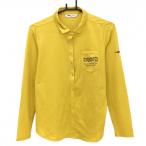 [ очень красивый товар ]tigola рубашка-поло с длинным рукавом желтый земля узор Logo темно-синий женский L Golf одежда TIGORA