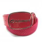 [ прекрасный товар ] kiss mark верх тип сетка ремень красный вязаный Logo пряжка женский Golf одежда kissmark