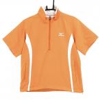[ прекрасный товар ] Mizuno Golf короткий рукав жакет orange половина Zip breath Thermo женский M Golf одежда MIZUNO