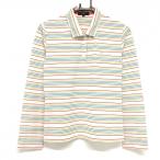 23 район спорт рубашка-поло с длинным рукавом свет розовый × многоцветный окантовка Logo .... женский III(XL) Golf одежда 23 район 