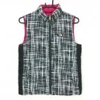  Lanvin sport двусторонний жилет чёрный × белый общий рисунок боковой переключатель обратная сторона розовый одноцветный женский 38(M) Golf одежда LANVIN SPORT