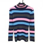 [ прекрасный товар ] Samantha Thavasa No.7ta-toru шея свитер розовый × темно-синий × серый окантовка женский 40(L) Golf одежда Samantha Thavasa