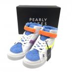 【新品】パーリーゲイツ ミドルカットゴルフシューズ 白×ライトブルー 053-2292101 カラフルボア  メンズ 26.0 ゴルフウェア PEARLY GATES