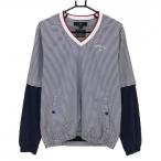  Callaway 2WAYs need темно-синий × белый окантовка V шея рукав съемный блузон мужской L Golf одежда Callaway