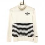 [ прекрасный товар ] Adidas ta-toru шея свитер белый × чёрный нижняя часть окантовка рукав часть кабель плетеный вязаный женский M/M Golf одежда adidas