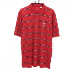 [ прекрасный товар ] резчик and задний рубашка-поло с коротким рукавом красный × чёрный окантовка земля узор мужской XL/TG Golf одежда CUTTER&BUCK