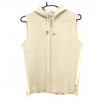  черный and белый с капюшоном . вязаный лучший свет бежевый × слоновая кость шерсть 100% женский 42 Golf одежда Black&White