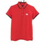 [ прекрасный товар ]23 район Golf рубашка-поло с коротким рукавом красный Logo общий рисунок земля узор . изначальный нашивка женский II(L) Golf одежда 23 район 