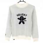  filler Golf свитер белый × темно-синий Gin ja- хлеб man вязаный акрил . женский M Golf одежда FILA GOLF