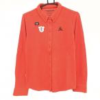  Le Coq Golf рубашка с длинным рукавом красный таблица мельчайший ворсистый кнопка down акрил . женский L Golf одежда le coq sportif