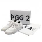 【新品】PGGパーリーゲイツ ゴルフシューズ 白 268-4992301 防水ニット ローカット メンズ 26.0 ゴルフウェア 2024年モデル PEARLY GATES