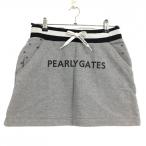  Pearly Gates юбка серый × чёрный часть звезда рисунок ремень часть резина обратная сторона ворсистый женский 1(M) Golf одежда PEARLY GATES