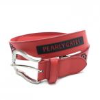 [ прекрасный товар ] Pearly Gates ремень красный × чёрный пряжка серебряный женский Golf одежда PEARLY GATES