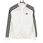 [ прекрасный товар ] Adidas жакет блузон белый × чёрный сетка ткань рукав 3 линия Logo .... женский L Golf одежда adidas