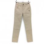 【新品】パーリーゲイツ パンツ ベージュ 地模様 コットン混 レディース 00(XS) ゴルフウェア PEARLY GATES