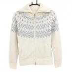  Callaway вязаный жакет слоновая кость × серый ламе нить подкладка имеется шерсть . женский L Golf одежда Callaway