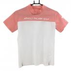  Arnold Palmer Golf короткий рукав с высоким воротником рубашка белый × розовый bai цвет Logo принт женский M Golf одежда Arnold Palmer