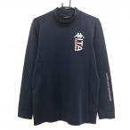 [ прекрасный товар ] Kappa длинный рукав с высоким воротником рубашка темно-синий Logo светло-серый стрейч мужской L Golf одежда Kappa