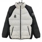 [ новый товар ] Pearly Gates пуховик чёрный × белый . примерно звезда общий рисунок боковой * рукав внизу переключатель водоотталкивающий водонепроницаемый женский 2(L) Golf одежда PEARLY GATES