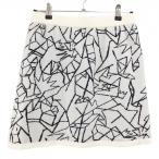  Munsingwear одежда вязаный юбка белый × чёрный общий рисунок подкладка есть женский L Golf одежда Munsingwear