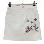 zo-i юбка белый передний Hawaiian .... внутренний брюки есть лен . женский 36(S) Golf одежда ZOY