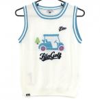 [ очень красивый товар ] filler Golf вязаный лучший белый × голубой Golf Cart рисунок боковой ... плетеный женский M Golf одежда FILA GOLF