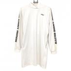 [ прекрасный товар ] тормозные колодки ba колено с капюшоном . длинный рукав One-piece белый × чёрный таблица мельчайший ворсистый Logo линия женский 2(L) Golf одежда MASTER BUNNY EDITION