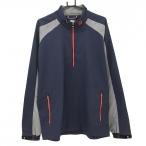  foot Joy блузон темно-синий × серый Logo красный половина Zip мужской XL Golf одежда FootJoy