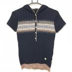 [ прекрасный товар ]23 район спорт с капюшоном . джемпер с коротким рукавом темно-синий × orange × серый Parker вязаный женский II(L) Golf одежда 23 район 