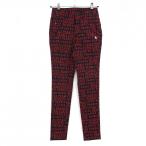 パーリーゲイツパンツ黒×レッドロゴ...