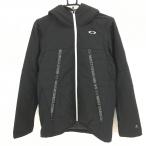 【新品】オークリー 2WAY中綿ジップパーカー 黒 袖着脱可 ジャケット メンズ L ゴルフウェア Oakley