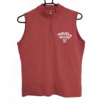 [ очень красивый товар ]zo-i вязаный с высоким воротником лучший розовый серия × белый половина Zip . Logo шерсть 100% женский L Golf одежда ZOY