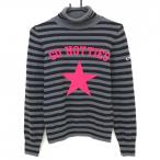 [ прекрасный товар ] Callaway ×tweetyta-toru шея свитер чёрный × серый окантовка окантовка вязаный женский M Golf одежда Callaway