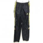 [ прекрасный товар ] Adidas брюки чёрный × оттенок желтого боковой 3 линия талия резина мужской L Golf одежда adidas