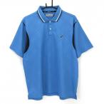  Tour Stage рубашка-поло с коротким рукавом голубой наклонный .. земля узор мужской L Golf одежда TOURSTAGE