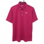  Nike Golf рубашка-поло с коротким рукавом бордо × белый кнопка down Logo .... мужской L Golf одежда NIKE