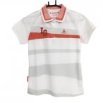 ルコックゴルフ半袖ポロシャツ白×ラ...