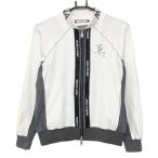  Mark and rona жакет блузон белый × чёрный Zip Logo Skull женский 38(M) Golf одежда MARK&LONA