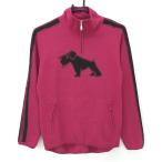  Heal Creek с высоким воротником свитер розовый × темно-коричневый рукав линия часть ламе женский 40(M) Golf одежда Heal Creek