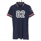  Callaway воротник имеется короткий рукав One-piece темно-синий × белый воротник * манжеты линия рукав Bear нашивка женский M Golf одежда Callaway