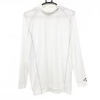 [ очень красивый товар ] Callaway с высоким воротником внутренний рубашка белый × темно-синий шея Logo принт стрейч мужской 3*Large Golf одежда Callaway