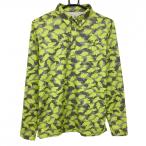 [ прекрасный товар ] Puma рубашка-поло с длинным рукавом светло-зеленый × серый leaf рисунок камуфляж способ Logo .... мужской L Golf одежда PUMA