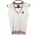  Admiral вязаный лучший белый × розовый кабель плетеный .... женский L Golf одежда Admiral