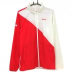  Srixon bai Descente нейлон жакет белый × красный Logo принт мужской LL Golf одежда SRIXON