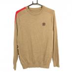 [ прекрасный товар ]ji-foa свитер бежевый × розовый рукав линия шелк * кашемир . вязаный мужской 1002 Golf одежда G/FORE