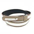 [ очень красивый товар ]CPG ремень бежевый × белый Logo белый женский Golf одежда CPG