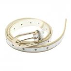 [ очень красивый товар ] Le Coq маленький ремень белый × бежевый эмаль пряжка Gold женский Golf одежда le coq sportif